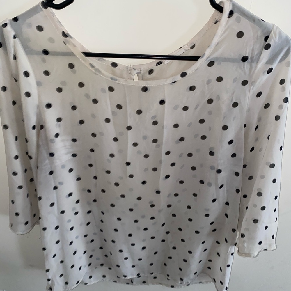 Sheer Polka Dot Top